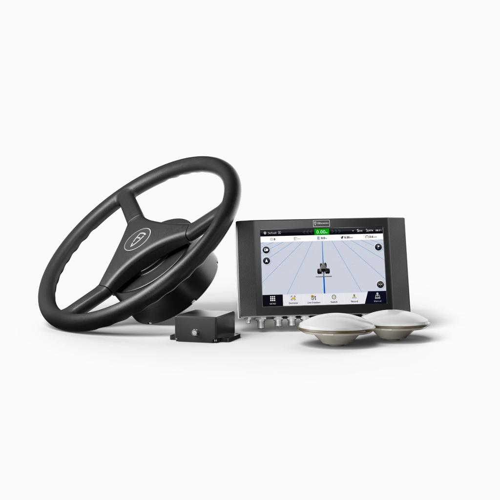 FJD AT1 Autosteering Kit FJD AT1 Autosteering Kit uses GNSS and RTK to navigate tractors along straight lines, curves, or concentric circles with sub-inch (2.5cm) accuracy. This auto steer works with a wide array of tractors, harvesters, and other agricultural machines.